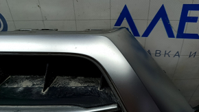 Решетка радиатора grill в сборе Audi Q7 16-19 серая, под парктроники, с эмблемами, песок