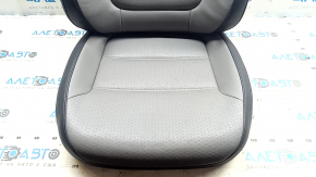 Decorație scaun pasager VW Jetta 11-18 SUA fără airbag, piele gri+neagră, încălzită