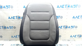 Decorație scaun pasager VW Jetta 11-18 SUA fără airbag, piele gri+neagră, încălzită