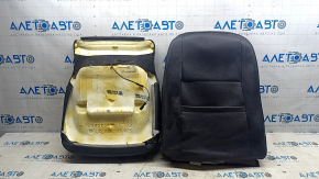 Decorație scaun pasager VW Jetta 11-18 SUA fără airbag, piele gri+neagră, încălzită