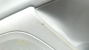 Garnitura portiera fata dreapta Audi Q7 16-19 piele gri BOSE, inserare piele gri, turnare sub lemn inchis si negru lucios, cotiera piele gri, ruperi, pentru curatare