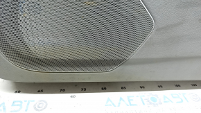 Garnitura portiera fata dreapta Audi Q7 16-19 piele gri BOSE, inserare piele gri, turnare sub lemn inchis si negru lucios, cotiera piele gri, ruperi, pentru curatare