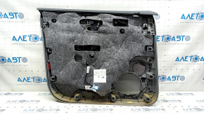 Garnitura portiera fata dreapta Audi Q7 16-19 piele gri BOSE, inserare piele gri, turnare sub lemn inchis si negru lucios, cotiera piele gri, ruperi, pentru curatare