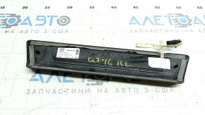 Накладка порога задняя левая внешняя Audi Q7 16-26 черная с хромом, подсветка, царапины