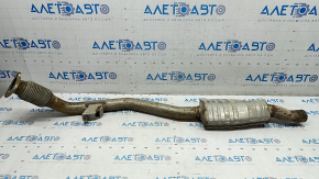 Выпускная трасса средняя часть правая Audi Q7 16-19 3.0T, ржавая, порвана сетка