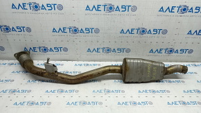 Выпускная трасса средняя часть правая Audi Q7 16-19 3.0T, ржавая, порвана сетка