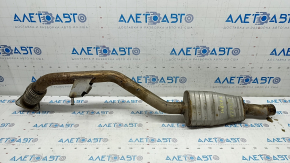 Выпускная трасса средняя часть левая Audi Q7 16-19 3.0T, ржавая, порвана сетка