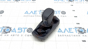 Ручка КПП Honda CRV 23-26 HEV кожа черная с оранжевой строчкой, с кожухом