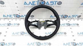 Volan gol Honda CRV 23-25 piele neagra, cu cusaturi portocalii sub petale, pokes