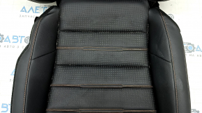 Tapițerie scaun șofer Honda CRV 23-25 încălzită, piele neagră cu cusături portocalii, Sport Touring, Sport-L, lovituri, pentru curățare