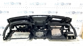 Торпедо передняя панель с AIRBAG BMW X3 G01 18-21 кожа, черно-бежевое, под проекцию, с накладками и карманом