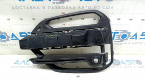 Нижняя решетка переднего бампера левая BMW X3 G01 18-21 под ПТФ и парктроник, черный глянец, песок, царапина