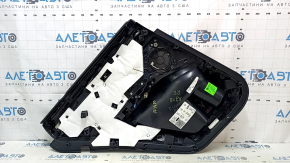 Garnitură portiere spate dreapta BMW X3 G01 18-21 piele bej, inserție din piele bej, cusături gri, inserție lemn Var.plop, gri, cu mâner, curățabil uscat