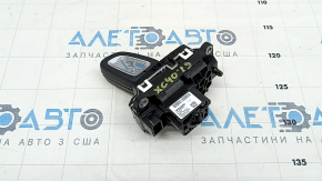 Шифтер КПП с ручкой Volvo XC40 19-22 черный глянец, кожа черная с белой строчкой, R-Design, царапины