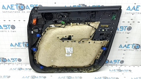 Garnitură uși față stânga Volvo XC40 19-25 negru, cotieră piele neagră, cu suprapunere gri-negru, Harman Kardon, cu braț, iluminare din spate, dent, pentru curățare