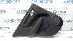 Обшивка двери карточка задняя левая Volvo XC40 19-26 черная, подлокотник кожа черная, с ручкой,