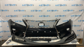 Бампер передний в сборе Lexus RX350 RX450h 13-15 рест F-sport под омыватель, 17 позиций