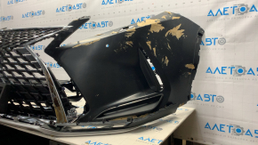 Бампер передний в сборе Lexus RX350 RX450h 20-22 под омыватель, 10 позиций