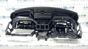 Торпедо передняя панель с AIRBAG Volvo XC40 19-26 черная, с обрамление щитка приборов, ржавый пиропатрон