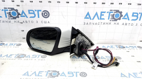 Зеркало боковое левое в сборе Mercedes C-class W205 15-21 10+8+2 пинов, поворотник, подогрев, автозатемнение, BSM, белое