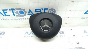 Подушка безопасности airbag в руль водительская Mercedes C-class W205 15-18 черная, ржавый пиропатрон