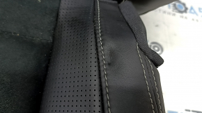 Garnitură scaun pasager Volvo XC40 19-25 3 părți, combinată piele cu Alcantara, neagră cu cusături albe, încălzită, pentru curățare, lovituri