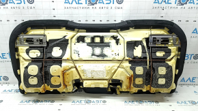 Spătarul rândului din spate 2 rânduri stânga Volvo XC40 19-25 piele combinată cu Alcantara, negru cu cusături albe