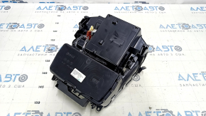 Бокс карман центральной консоли с подстаканниками Mercedes C-class W205 15-21 под темное дерево, тип 1 с подсветкой, прикуривателем и подстаканниками