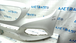Bara fata goala Mercedes C-class W205 300/350e/350h/400 15-18 fara senzori de parcare, alba, suport rupt, zgarieturi, lovituri