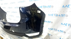 Бампер задний голый Mazda CX-5 17-21 синий, царапины, вмятинки