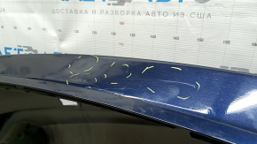 Бампер задний голый Mazda CX-5 17-21 синий, царапины, вмятинки