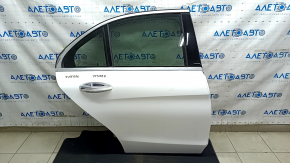 Дверь в сборе задняя правая Mercedes C-class W205 15-18 алюминий, белый 149, keyless