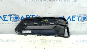 Решетка бампера правая Honda Accord 18-20 hybrid, под птф, черный глянец, хром, песок
