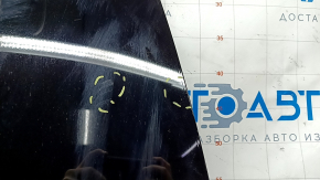 Панорама в сборе передняя Mercedes C-class W205 15-18 черная шторка, царапины