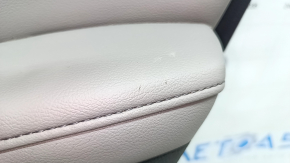 Garnitură portiere spate dreapta Honda Accord 18-22 negru cu inserție din piele gri, cotieră piele gri, inserție din lemn, cu mâner, piele ruptă