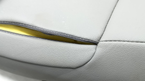 Обшивка пассажирского сиденья Honda Accord 18-22 кожа серая, с подогревом, под вентиляцию, контакт с водой, потрескана, под чистку, дефект молнии