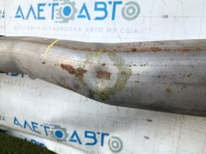 Выпускная трасса с бочкой BMW X3 G01 18-21 2.0T с заслонкой, примята, ржавая