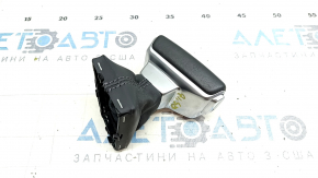 Ручка КПП Audi Q5 80A 18-19 кожа, серая, надрывы, царапины