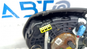Подушка безопасности airbag в руль водительская BMW X5 G05 19-26 кожа черная, царапины на эмблеме, ржавый пиропатрон