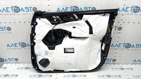 Garnitura portiere fata stanga BMW X5 G05 19-23 piele schwarz/Canberra-Bej, insert de lemn Fineline Stripe, cotiera piele bej, cu maner si tampoane, pentru memorie si masaj, zgarieturi, 