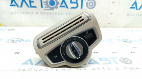 Управление светом Mercedes C-class W205 17-21 матовая с бежевой накладкой