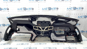 Торпедо передняя панель без AIRBAG BMW X5 G05 19-23 кожа, schwarz/ELFENBEINWEISS, под проекцию, под перетяжку
