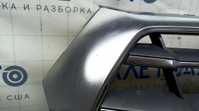 Решетка радиатора grill Audi Q5 80A 18-20 в сборе, с эмблемами, хром, под парктроники, песок