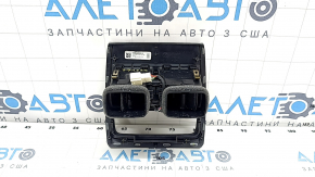 Дефлектор воздуховода центральной консоли с накладкой BMW X5 G05 19-26 черный глянец под 4 зонное управление, потерт