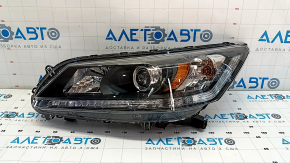 Фара передняя левая голая Honda Accord 13-15 usa галоген, сломано крепление