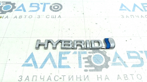 Эмблема надпись HYBRID двери багажника Toyota Highlander 20-26 хром