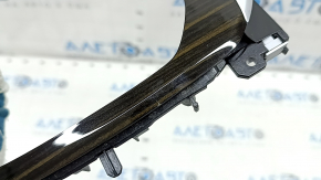 Накладка центральной консоли BMW X5 G05 19-26 под дерево Fineline Stripe, без крышки, сломаны крепления, трещины в подсветке, царапины