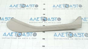 Decorație consola centrală lateral stânga sus BMW X5 G05 19-22 piele Elfenbein-Weiss, zgârieturi
