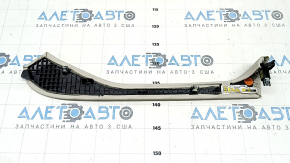Decorație consola centrală lateral dreapta sus BMW X5 G05 19-22 piele Elfenbein-Weiss, zgârieturi