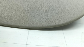 Decorație consola centrală lateral dreapta sus BMW X5 G05 19-22 piele Elfenbein-Weiss, zgârieturi